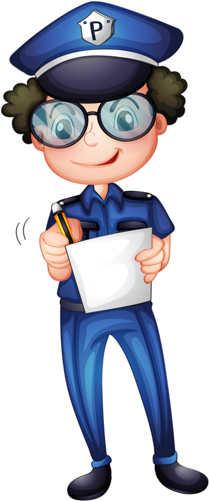 Profissões E Ofícios - Group Of Police Officers Clipart (432x1024)