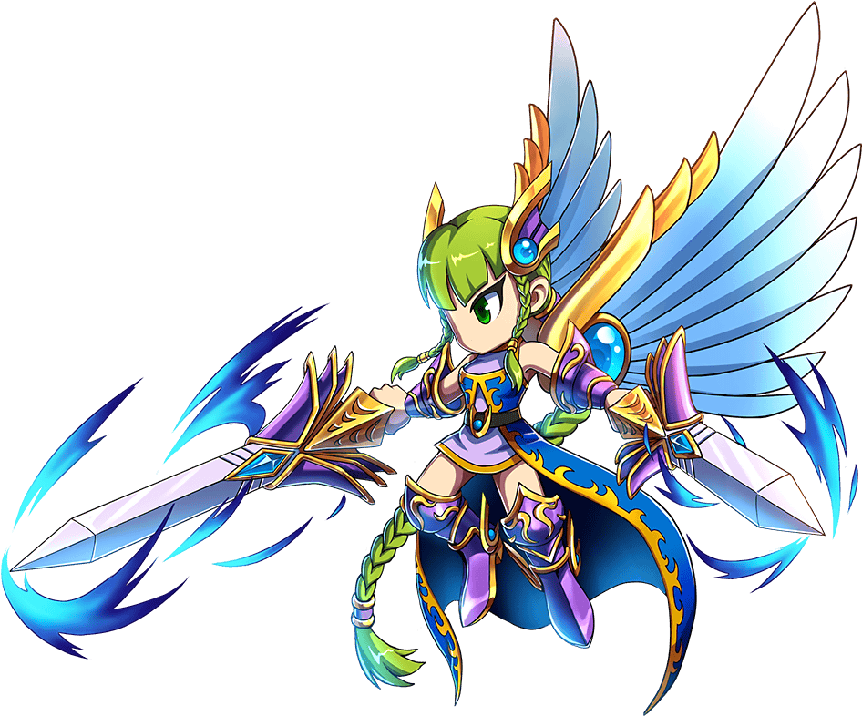 Unit Art - Sky Angel Kushra Brave Frontier (1000x859)