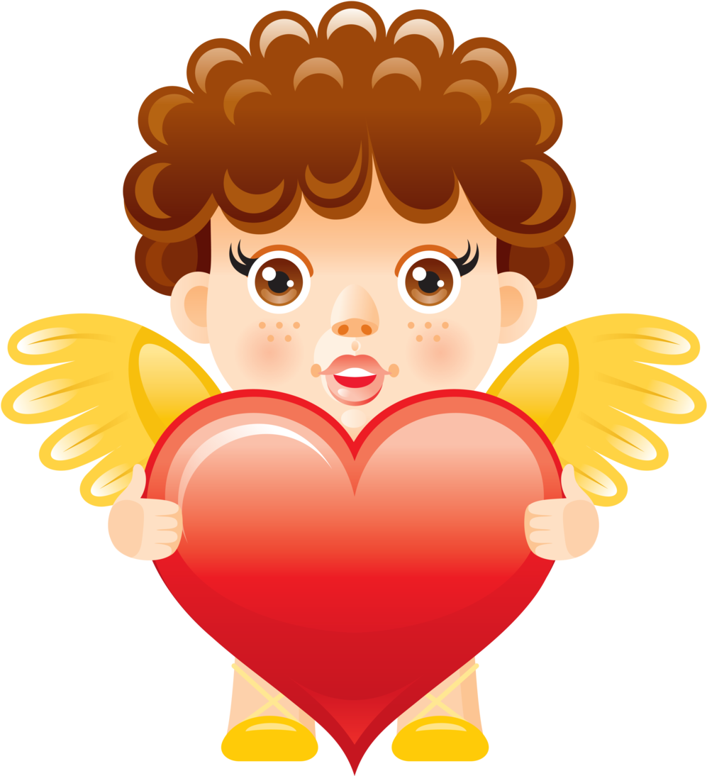 Angel With Heart Free Png Clipart Picture By Joeatta78 - Angle Heart Png (1024x1204)