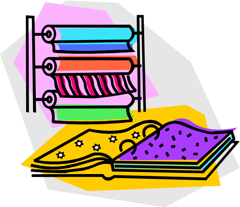 Textile Bolt Sewing Machines Clip Art - Textile Bolt Sewing Machines Clip Art (841x736)