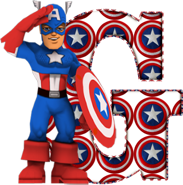 Archangel Gabriel - Captain America Alphabet Png (363x367)