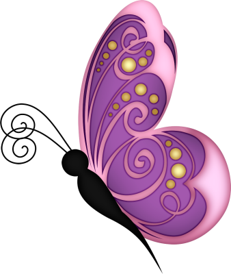 Cute Purple Butterfly Png 1 By Yotoots - Butterfly (338x400)