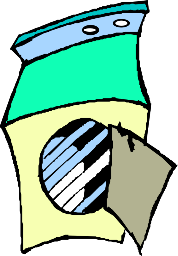 Vector Clip Art - Washing Machine Cartoon (600x865)