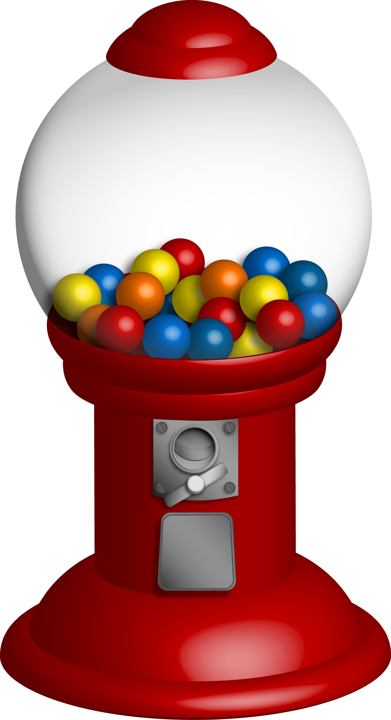 Gumball Machine Clipart - Bubble Gum Machine Png (1263x2325)