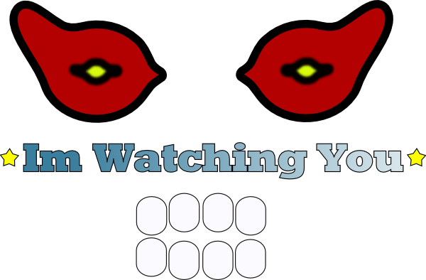 Watching You Clip Art - Clip Art (600x394)