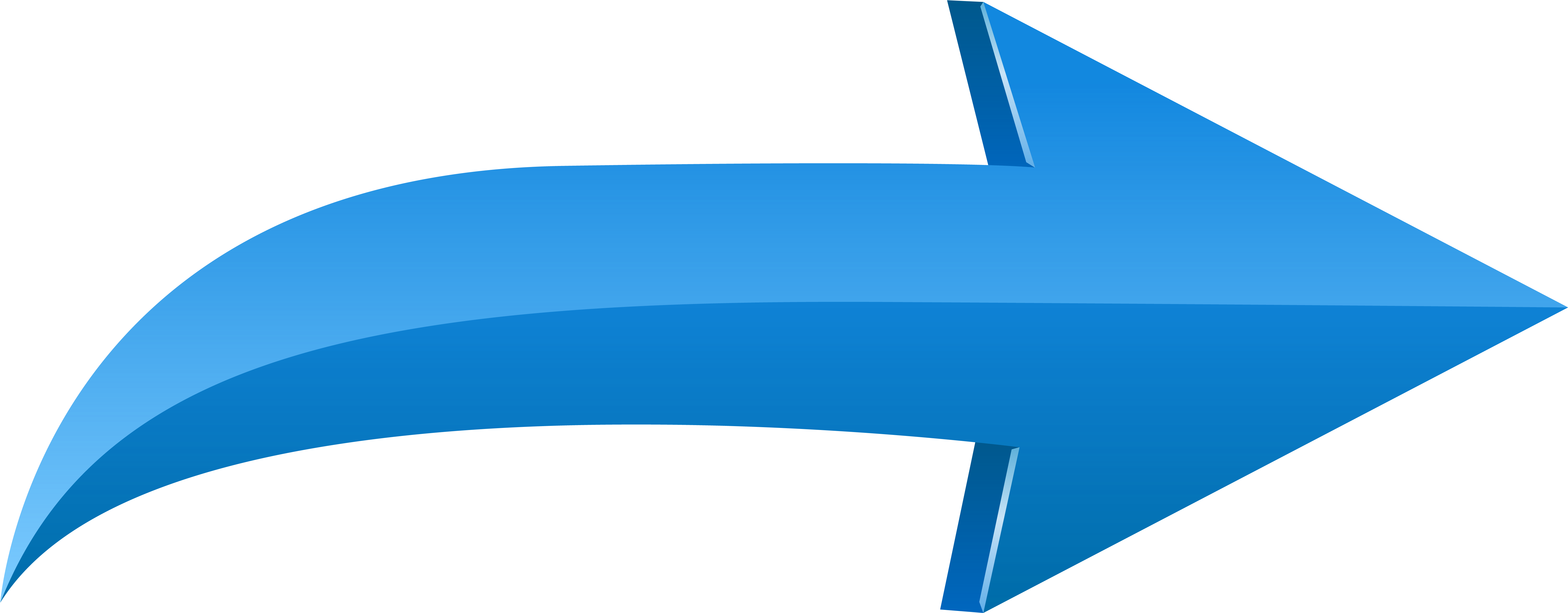 Arrow Left Blue Png Transparent Clip Art Image - Transparent Arrow Png (6248x2440)