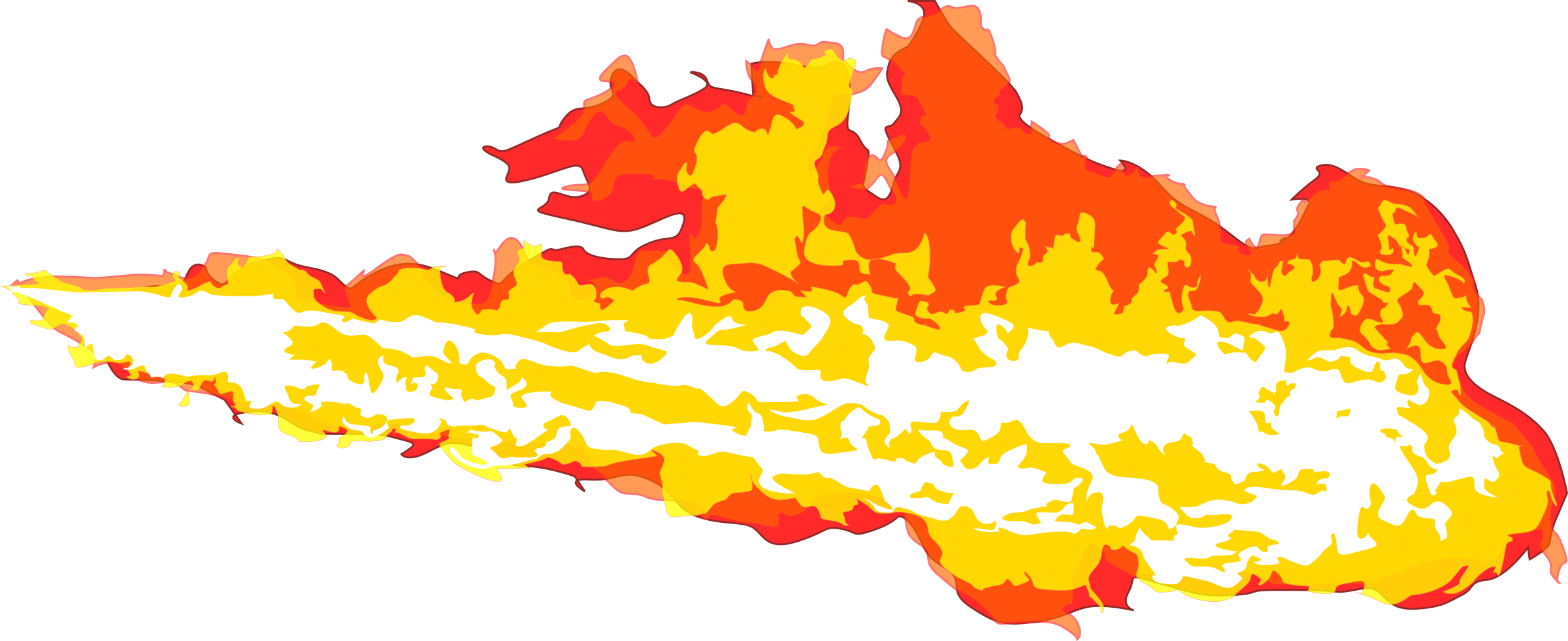 Clipart Flamethrower Stream - Flamethrower Clipart (2400x982)