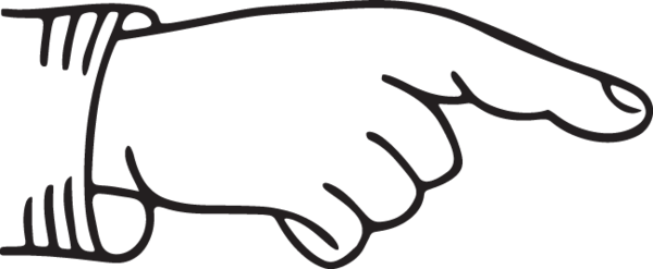 Clip Art - Pointing Finger Clipart (600x247)