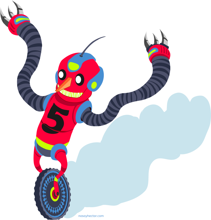 Free Running Robot - Robot Con Una Rueda (800x794)