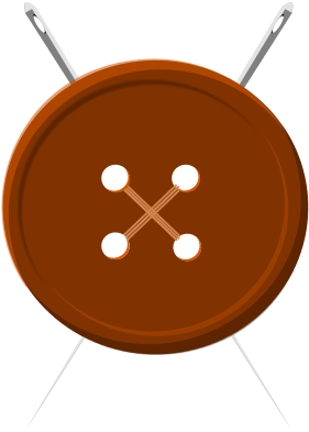 Button & Needles Clip Art - Transparent Sewing Button (303x440)