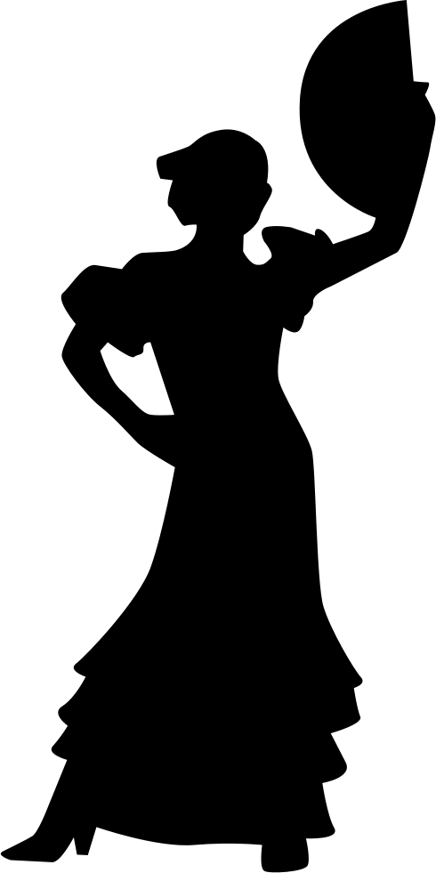 Flamenco Woman Female Silhouette Dancing Comments - Silueta De Bailar Flamenco Png (490x981)