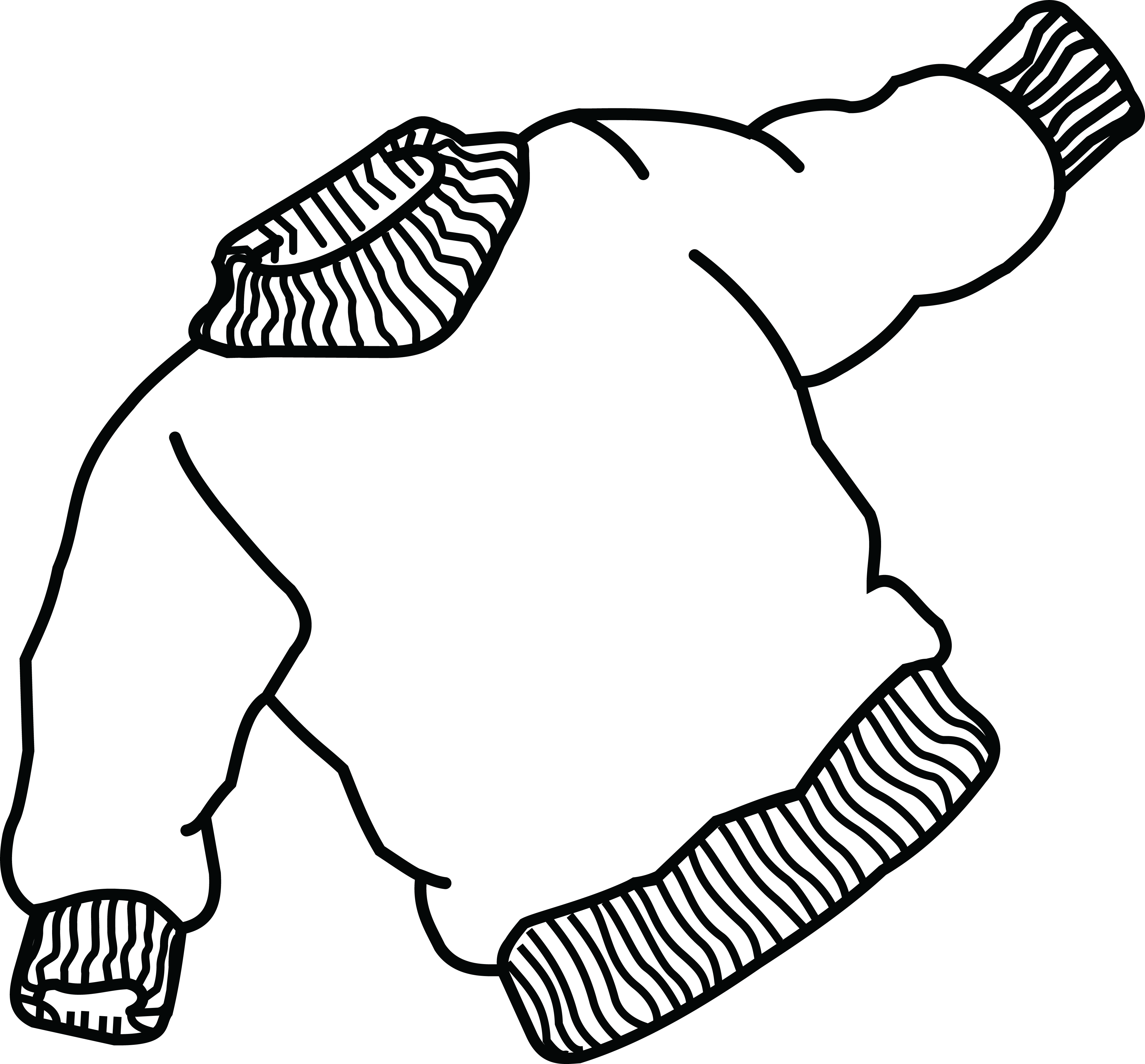 Free Clipart Of A Sweater - Outline Picture Of Sweater (4000x3716)