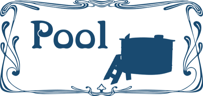 A Pool Sign, This Image Is Available As A Large Transparent - Bathroom Sign (700x330)