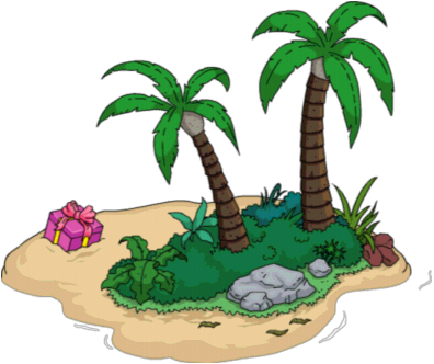 Tropical Island Smallisland02 Transimage Smallisland03 - Small Island The Simpsons (396x332)
