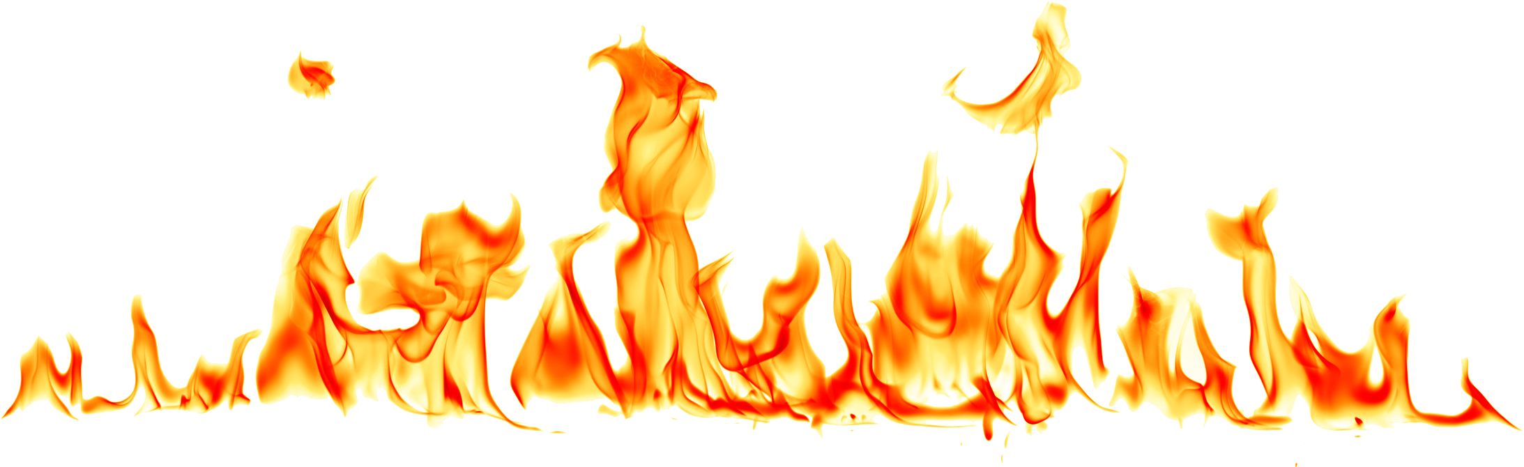 Fire Flames High-quality Png - Fire With White Background (2260x841)