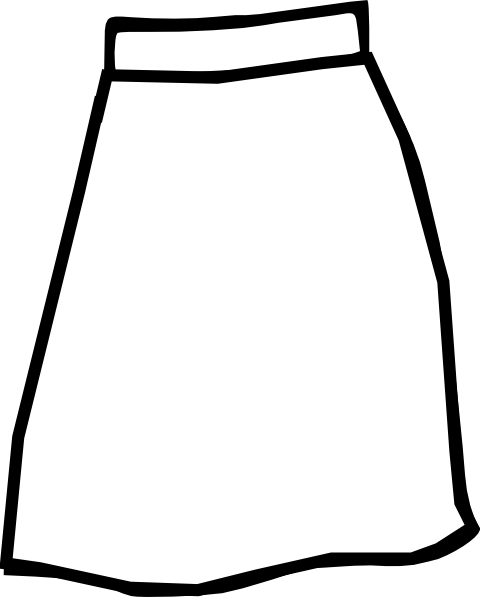 White Skirt Clip Art At Clker - Project (480x597)