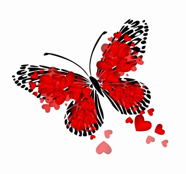 Red Butterfly Png Transparent Image - Diamond Painting,saingace 5d Diy Diamond Butterfly (600x562)
