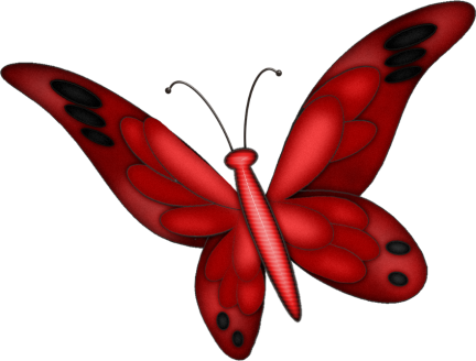 Red Butterfly Png 2 By Yotoots - Red (432x328)