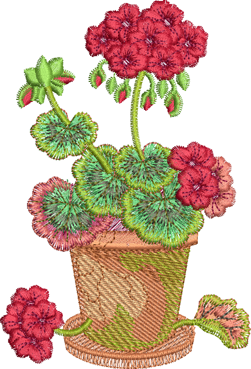 Sewing Machine Embroidery, Embroidery Machines, Embroidery - Flowerpot (504x739)