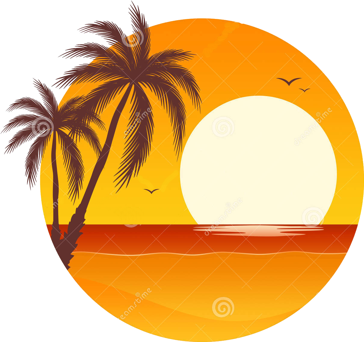 Sunset Clipart Summer - Sunset Png (1218x1148)
