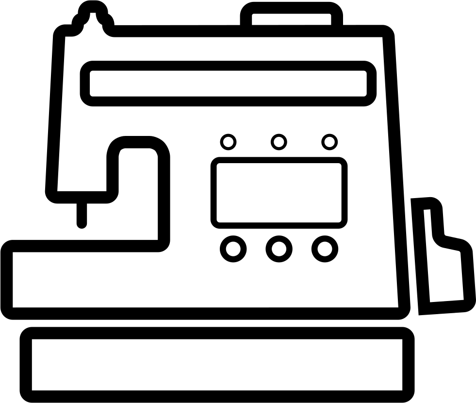 Sewing Machine Outline Comments - Sewing Machine Outline (981x830)