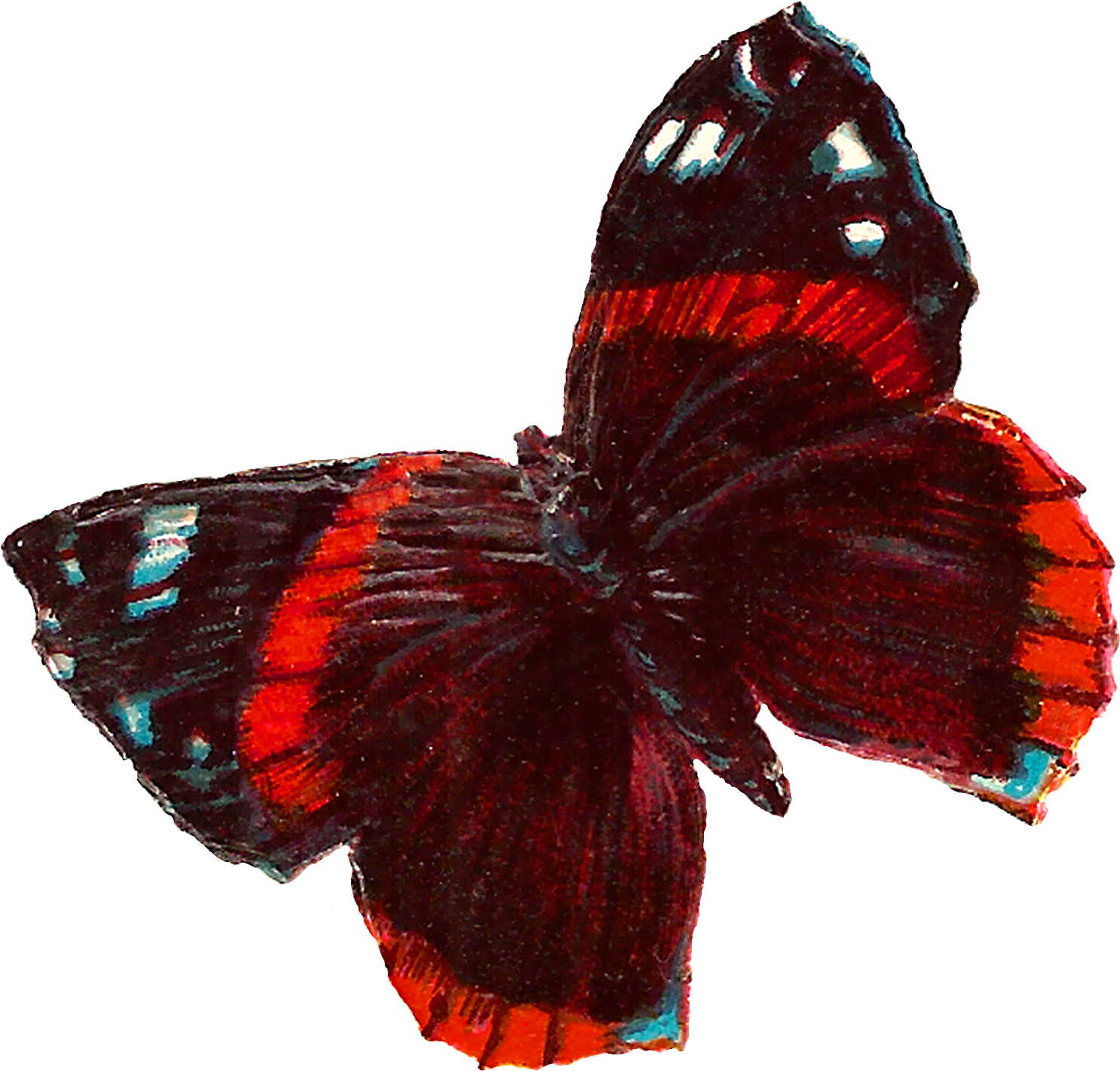 The Second Digital Butterfly Clip Art Is Of A Red Butterfly - Clip Art (1600x1538)