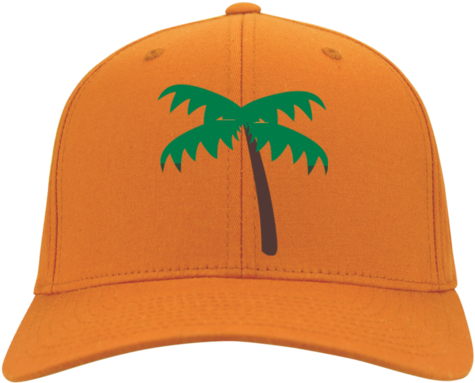 Palm Tree Emoji Port Authority Flex Fit Twill Baseball - Palm Tree Emoji Cp86 Port & Co. Five Panel Twill (480x480)
