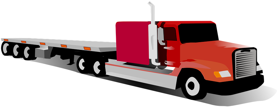 18 Wheeler Fire Cliparts 7, - Flatbed Truck Clip Art (960x480)