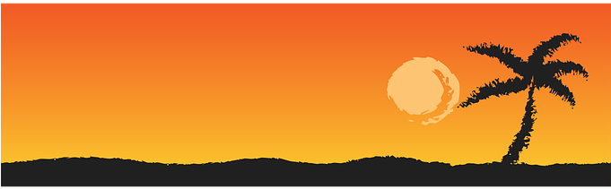 Abstract Art Landscape Palm Tree Scenery S - Sunsets And Palm Trees: Notebook (680x340)