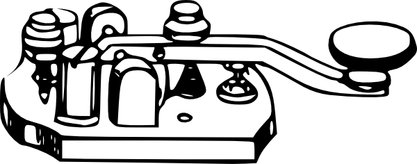 Morse Code Telegraph Machines Clipart - Wireless Telegraphy Png (600x236)