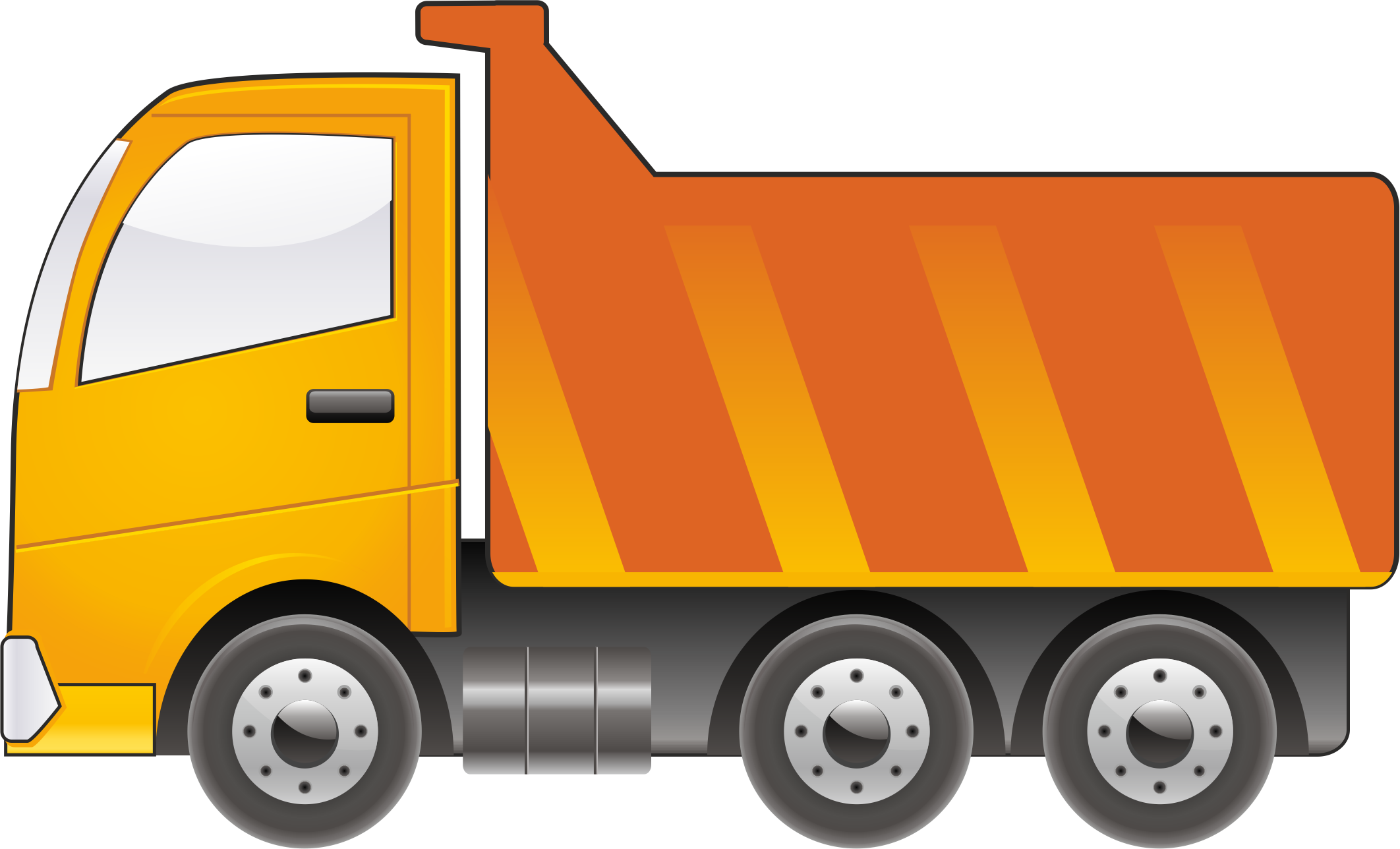 Dump Truck Vector Png Clipart - Truck (2124x1288)