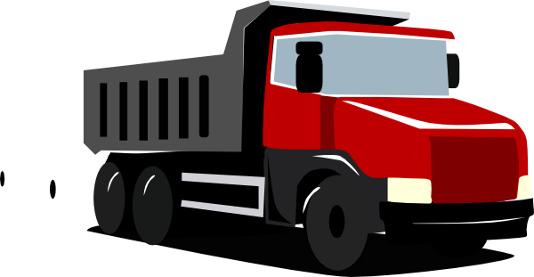 Red Truck Clip Art At Clker - Clip Art Lorry (600x311)