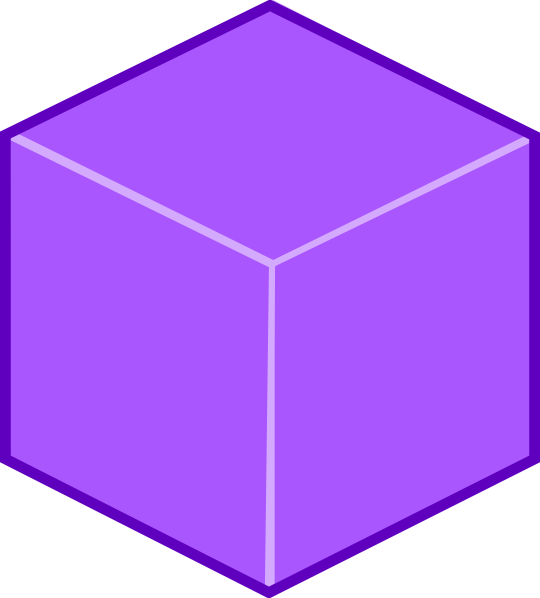 Purple 3d Cube Clip Art At Clker - Cube Clipart (540x598)