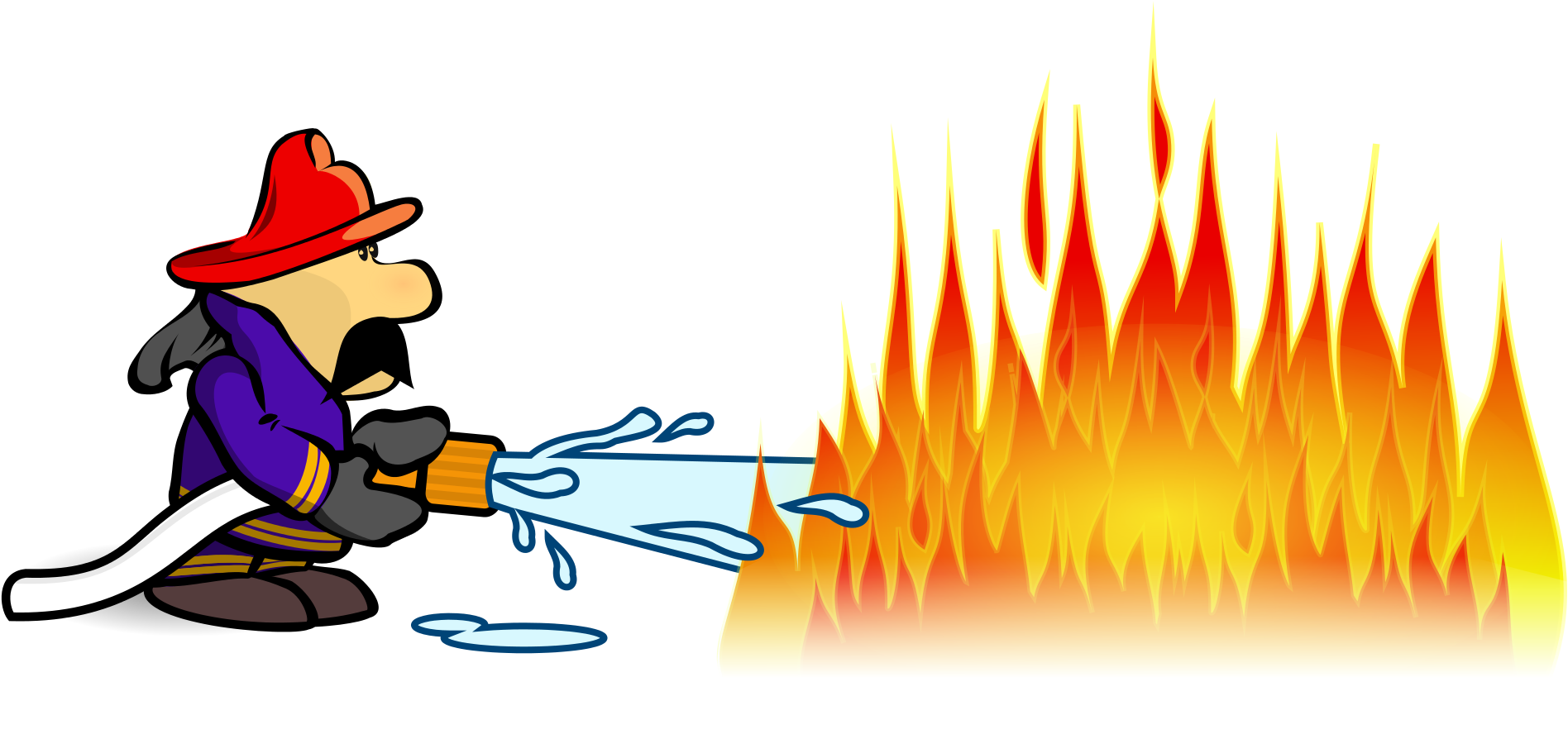 Fireman Cliparts 7, - Fireman Cartoon Png (2000x942)