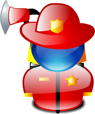 Firefighter, Fireman, Professional, Rescue, Rescuer - Firefighter Icon Png (400x400)