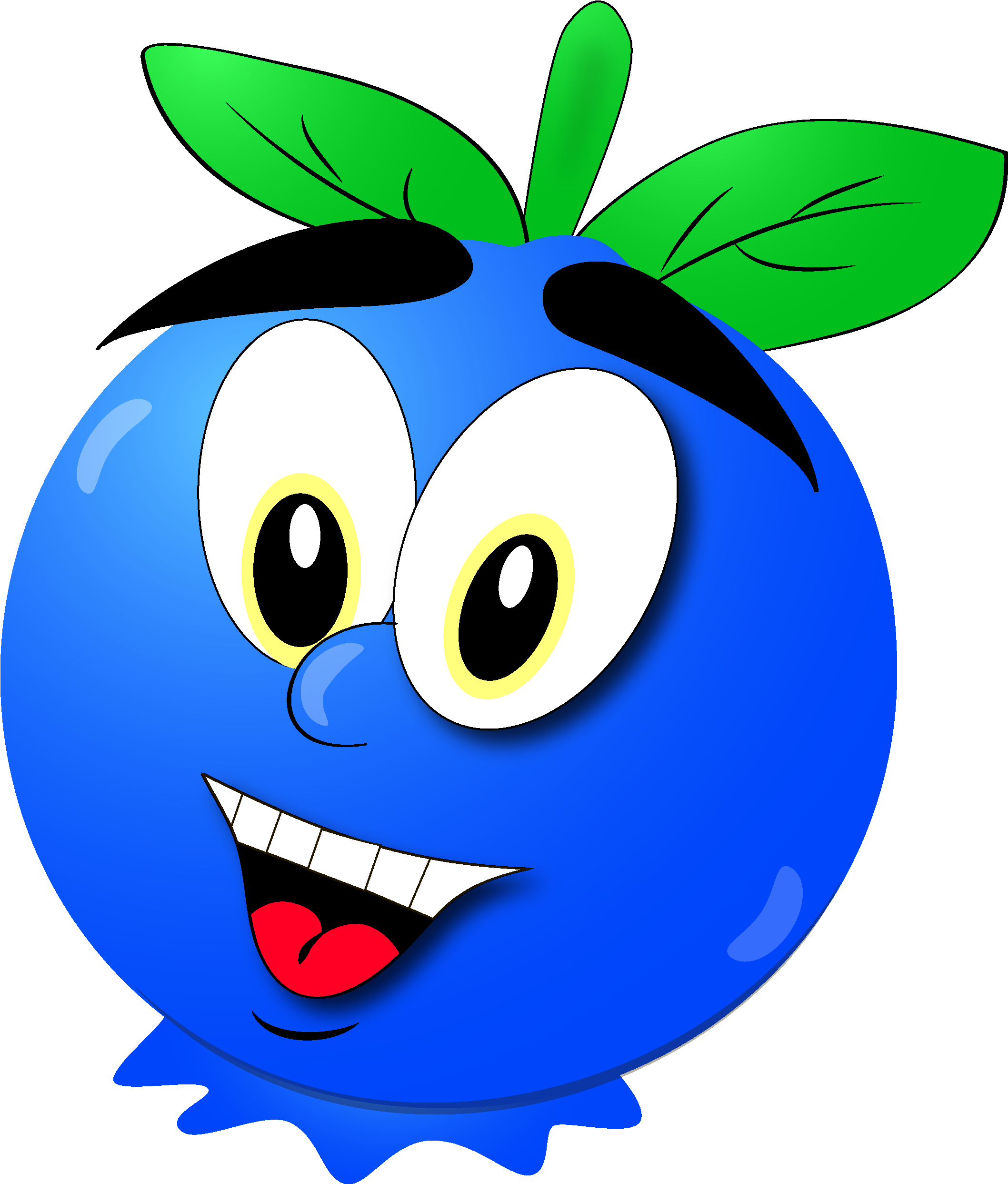 Moving Images - Blueberry Cartoon Png (2116x2547)