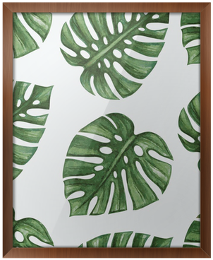 Watercolor Tropical Palm Leaves Seamless Pattern - Tropical Palm Leaf Pattern (400x400)