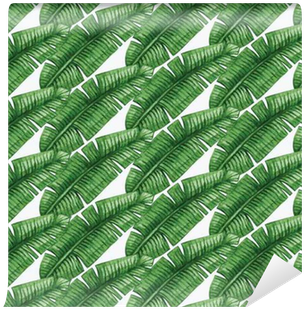 Watercolor Tropical Palm Leaves Seamless Pattern - Watercolor Painting (400x400)