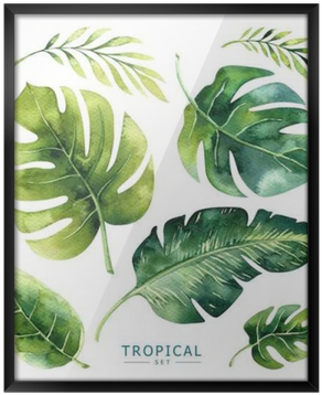 Hand Drawn Watercolor Tropical Plants Set - Tropical Plants Waterclor (400x400)