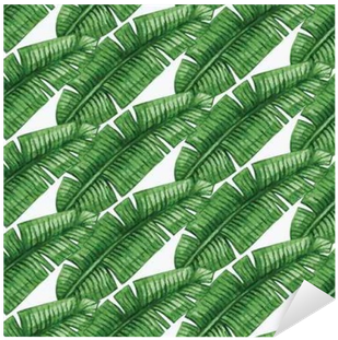 Watercolor Tropical Palm Leaves Seamless Pattern - Illustration (400x400)