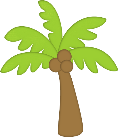 Praia E Piscina Minus Festa - Palmeras Hawaianas Para Imprimir (416x500)