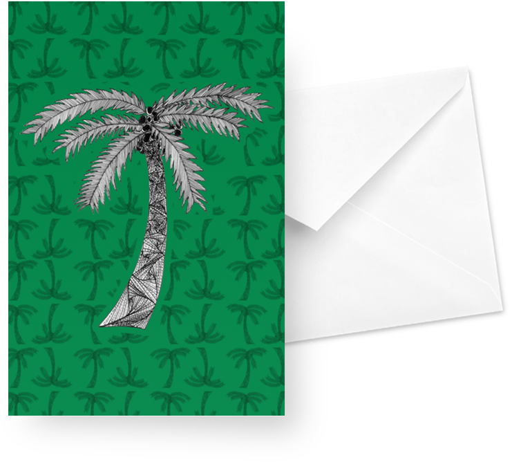 Cartão Coqueiro De Guilherme Martinsna - Envelope (800x800)