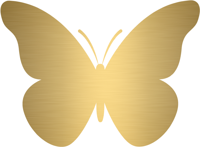 Gold Butterfly Png (800x650)