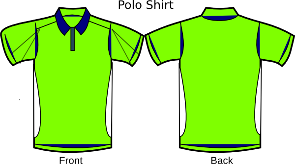 Polo Template 5s Lubetech Shirt Clip Art - Polo Shirt Yellow Green (600x335)