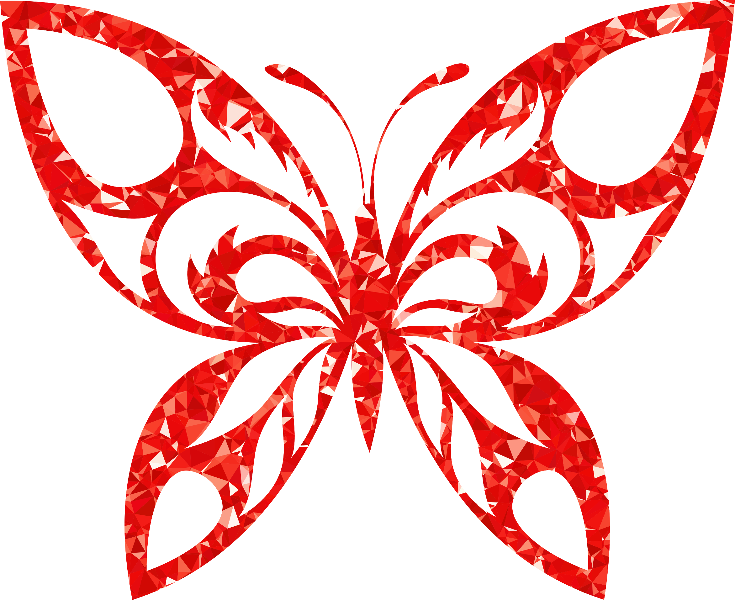 Clipart - Butterfly Silhouette (2344x1914)