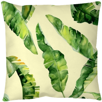 Seamless Watercolor Illustration Of Tropical Leaves, - Tropical Leaves Watercolor Background (400x400)