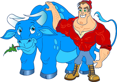 Animated Tall Tales Is Classic Folktales Featuring - Paul Bunyan Clip Art (470x465)