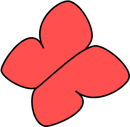 Light Red Butterfly Cl - Clip Art (600x465)