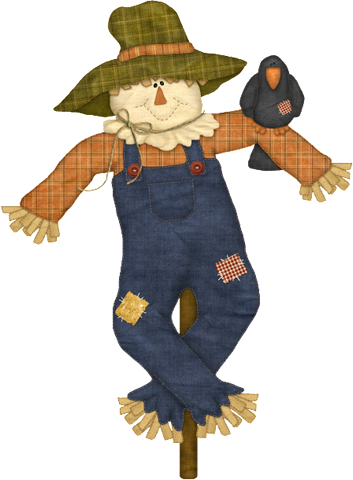 Scarecrow Clipart Halloween - Scarecrow Png - (353x480) Png Clipart