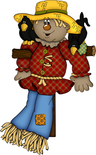 Scarecrow • - Scarecrows Clipart (308x500)